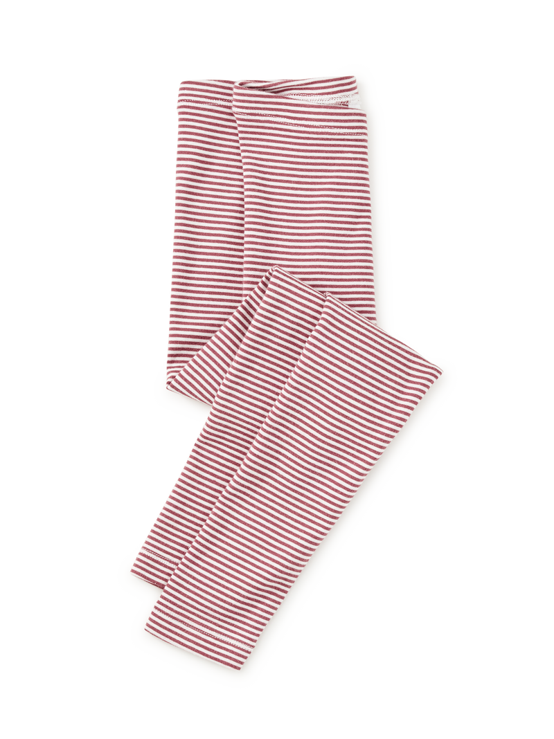 Striped Leggings in Cherrywood - View 1