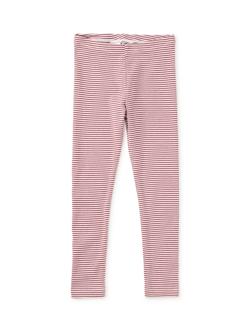 Striped Leggings in Cherrywood - View 2