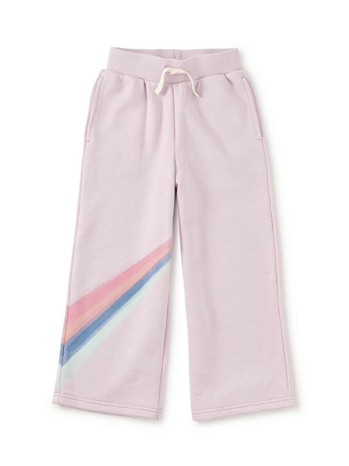 Girl Urchin Purple Wide Leg French Terry Pants | Tea Collection