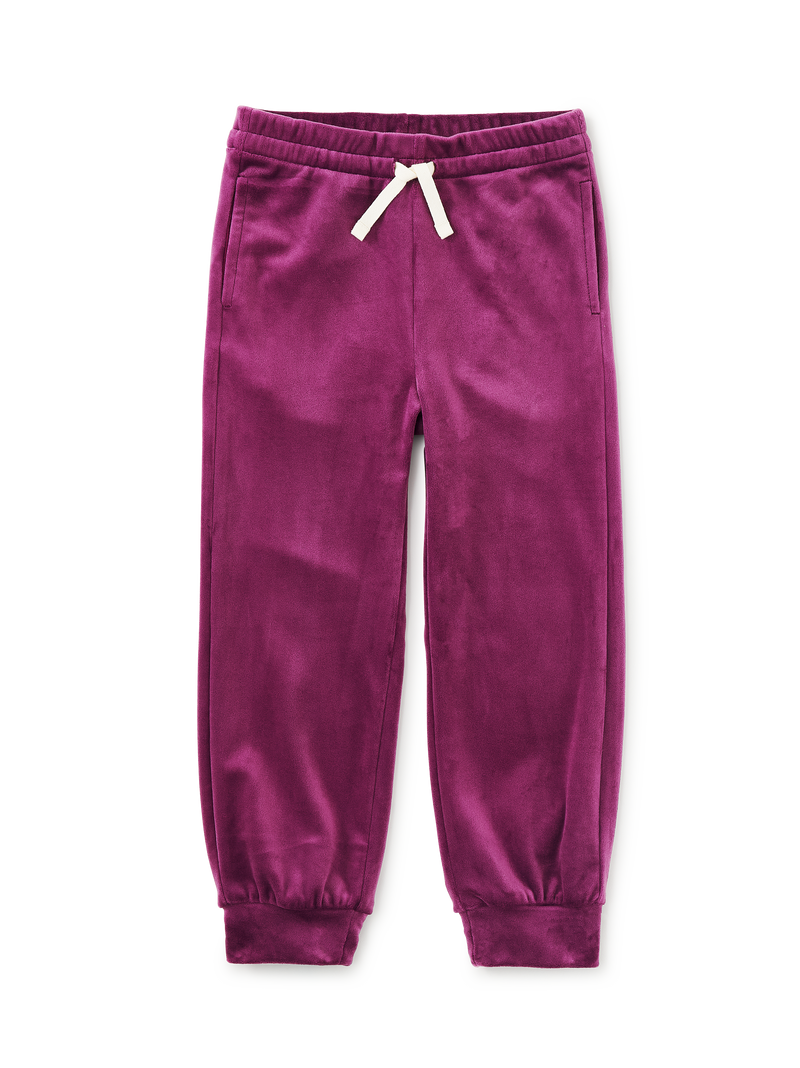 Easy Fit Very Velour Joggers in Cosmic Berry - View 1