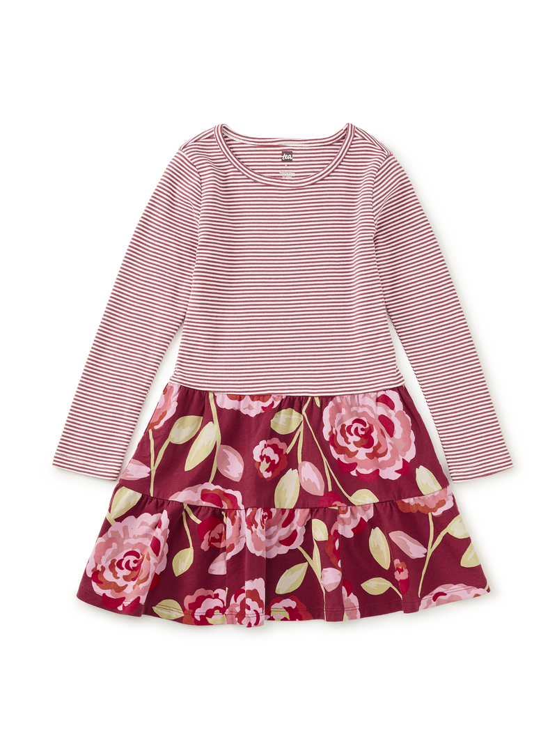Tiered Skirted Twirl Dress in Turkish Rose - View 1