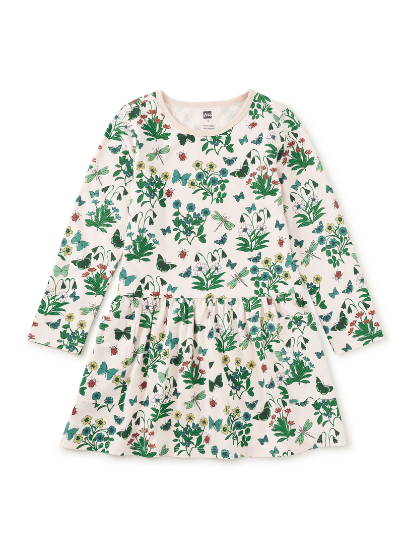 Long Sleeve Pocket Dress in Garden Expedition - View 1