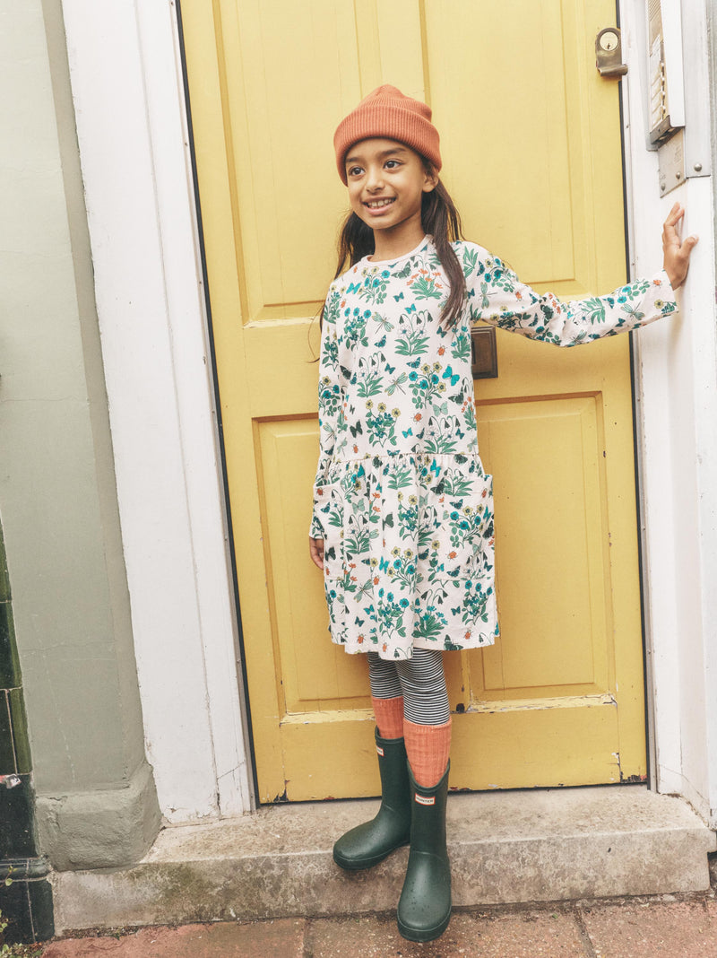 Long Sleeve Pocket Dress in Garden Expedition - View 2