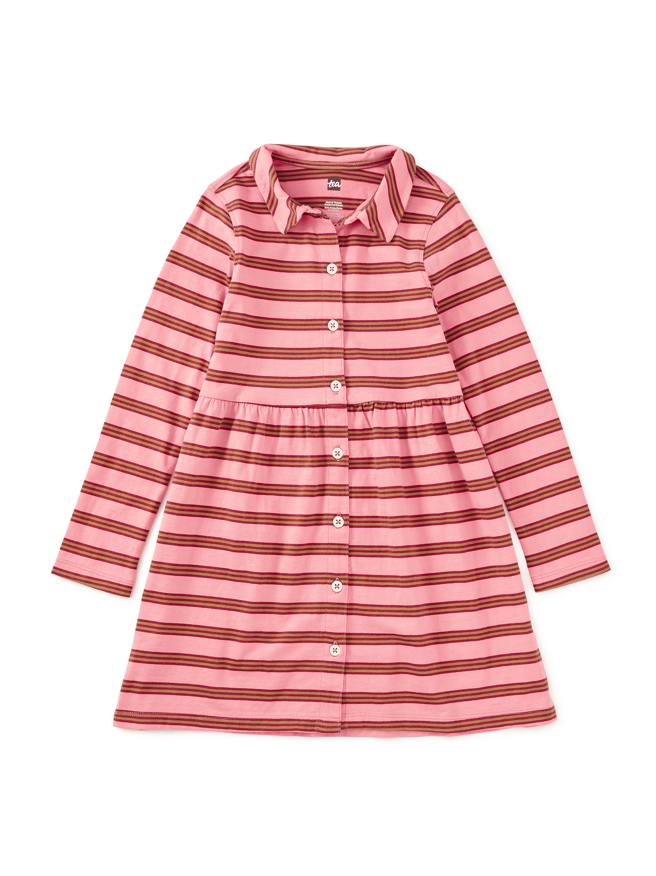 Collared Long Sleeve Shirtdres