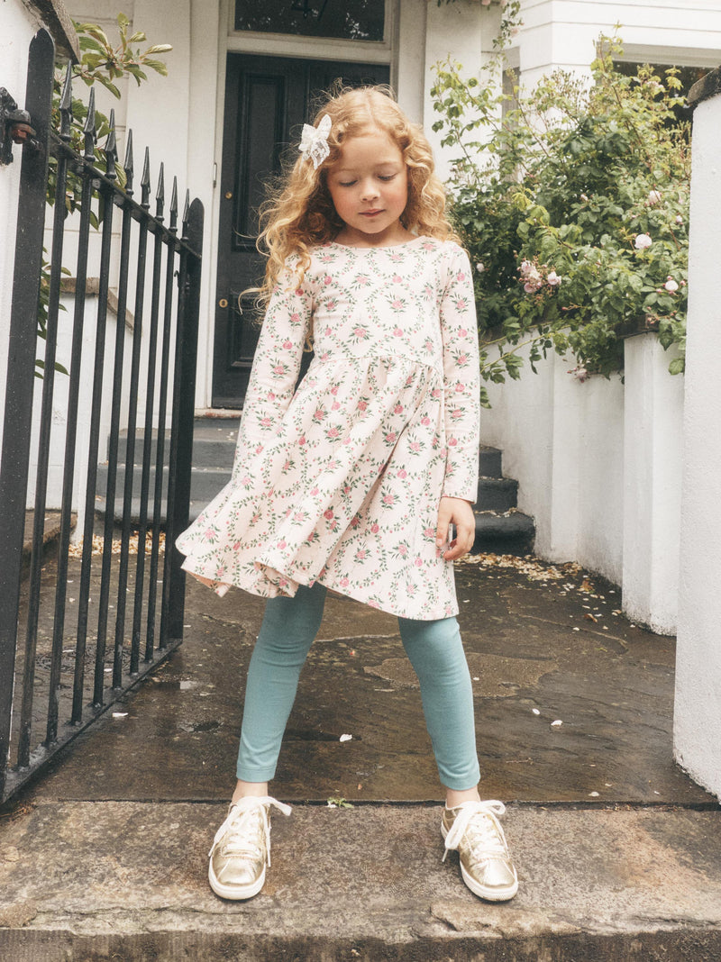 Printed Ballet Dress in Wallpaper Floral - View 2