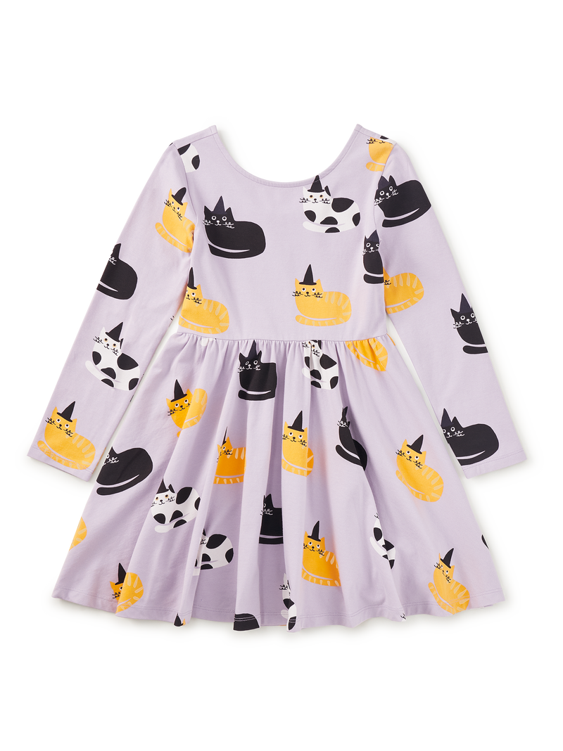 Printed Ballet Dress in Cats In Hats - View 1
