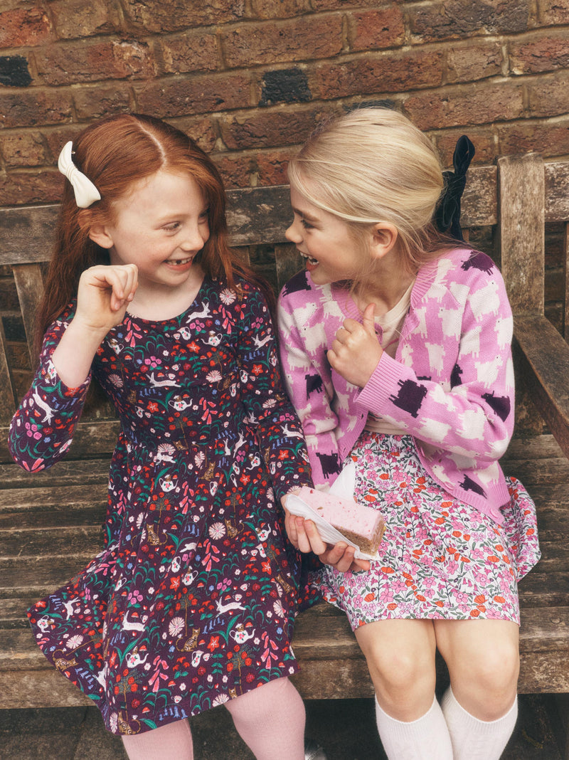 Printed Ballet Dress in Tea Party Floral - View 2