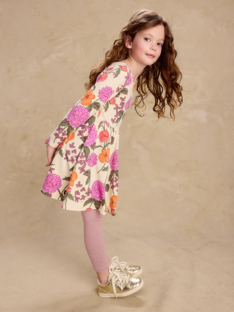 Printed Ballet Dress in English Dahlia - View 2