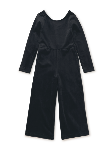 Girl Jet Black Just For Kicks Velour Jumpsuit | Tea Collection