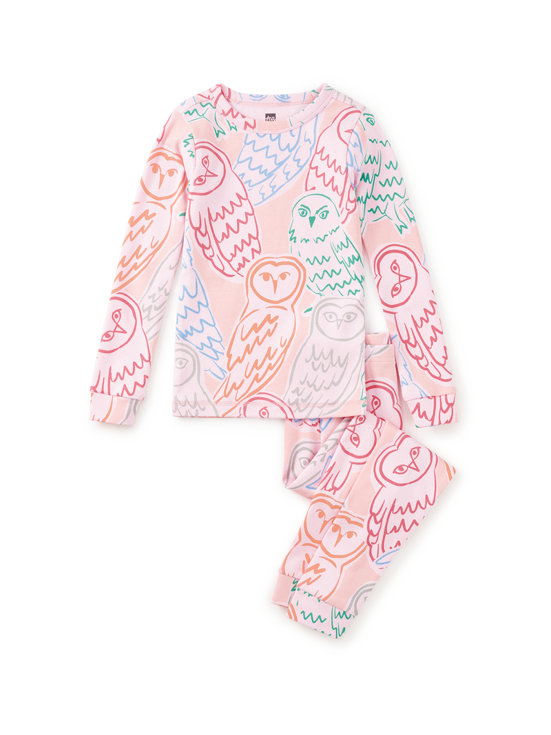 Goodnight Pajama Set in Storybook Owls - View 1