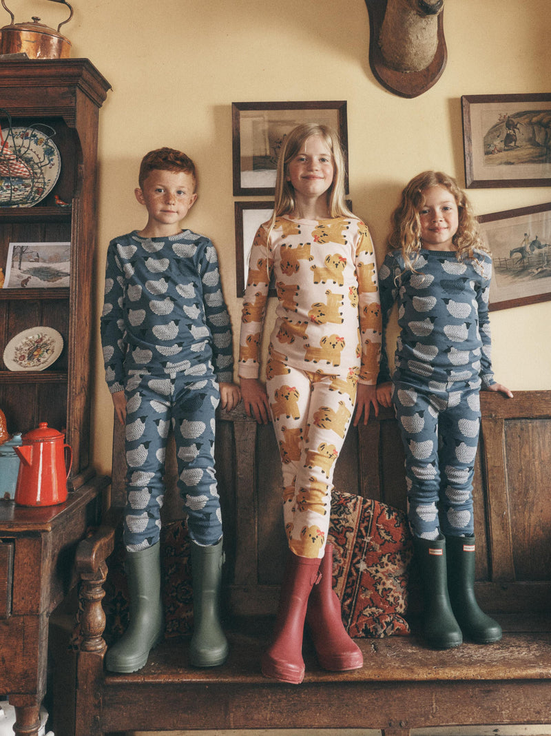 Goodnight Pajama Set in Counting Sheep - View 2