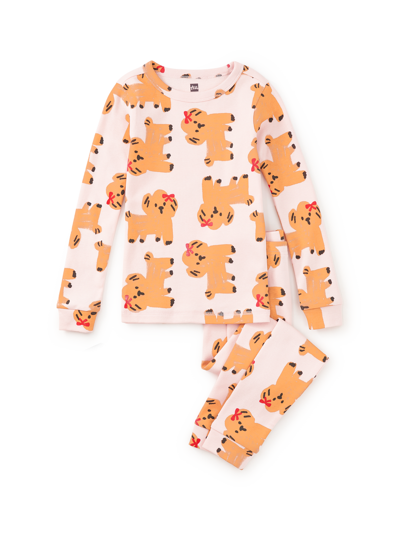 Goodnight Pajama Set in Primrose Pups - View 1