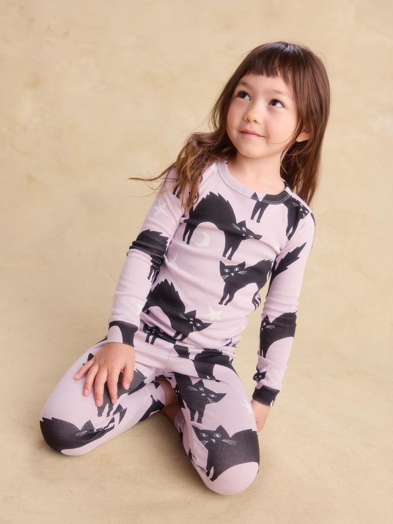 Goodnight Pajama Set in Scaredy Cats - View 2