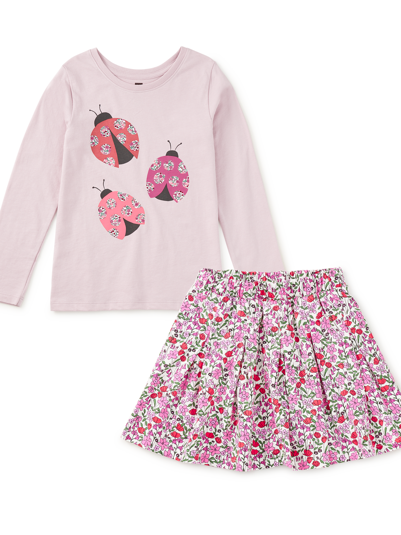 Ladybug &amp; Flowers 2-Piece Set in 3-6M - View 1
