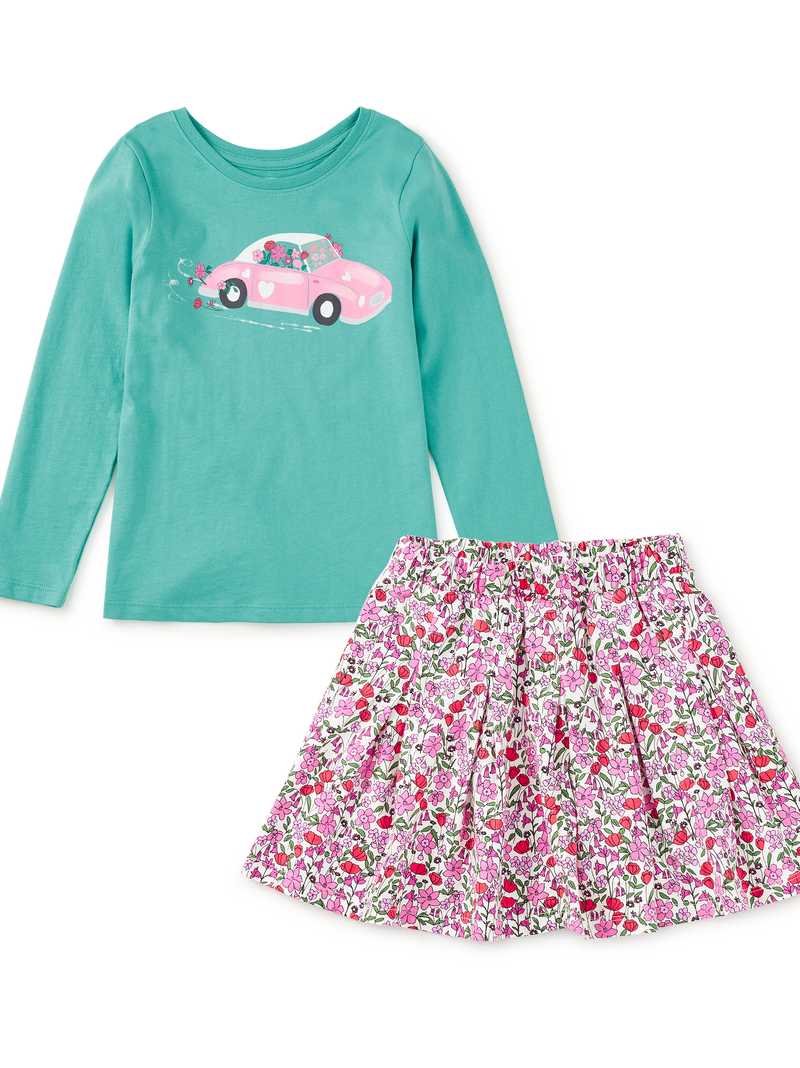 Car &amp; Flowers 2-Piece Set in 3-6M - View 1