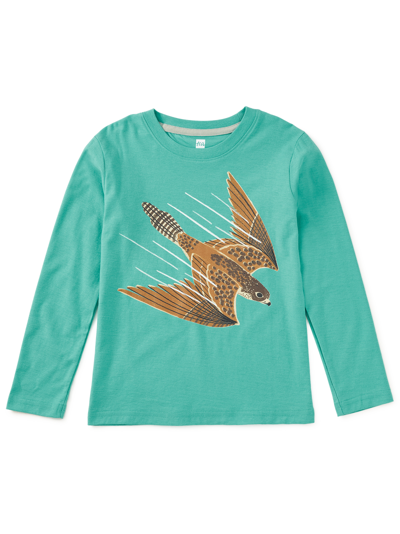 Peregrine Falcon Graphic Tee in Glaze Blue - View 1