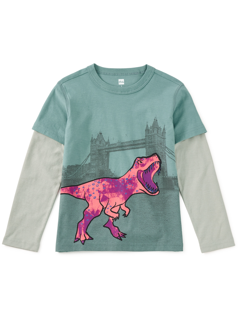 Tower Bridge T. Rex Layered Tee in Marsh - View 1