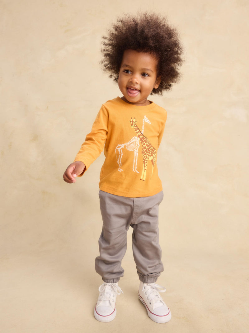 Fossil Giraffe Graphic Tee in Savanna - View 2