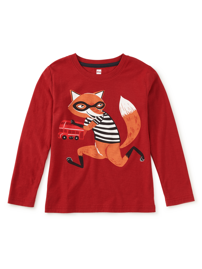 Sneaky Fox Graphic Tee in Red Wagon - View 1