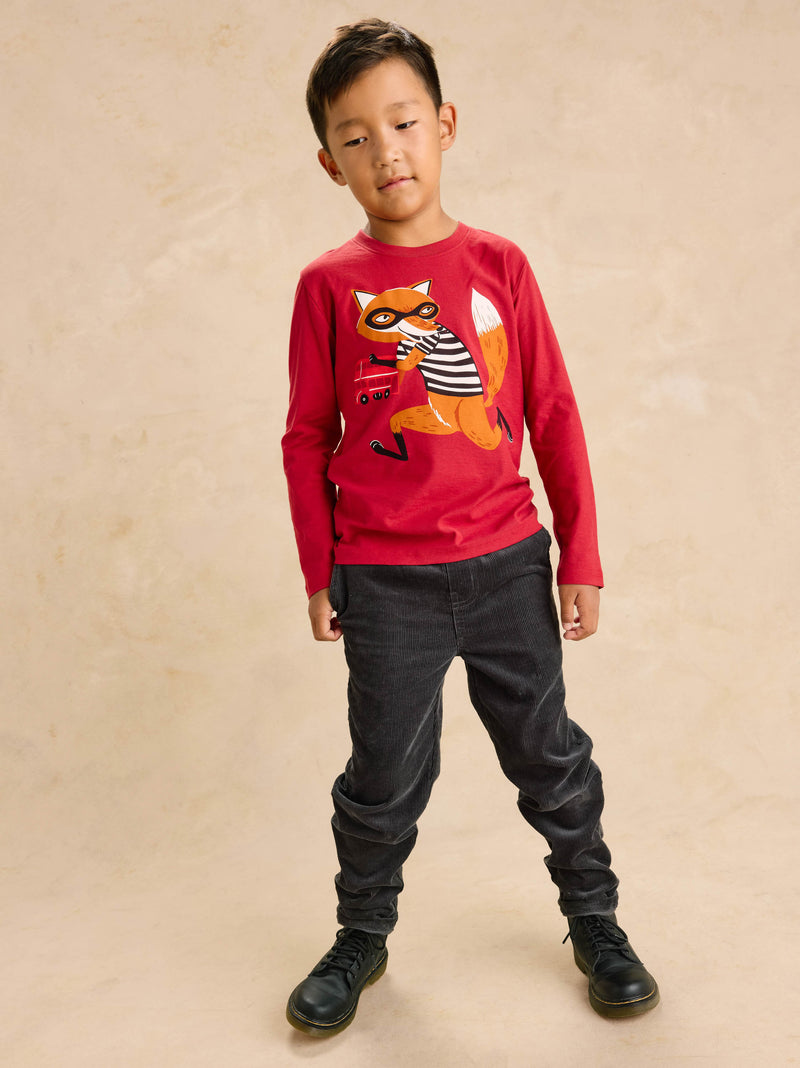 Sneaky Fox Graphic Tee in Red Wagon - View 2