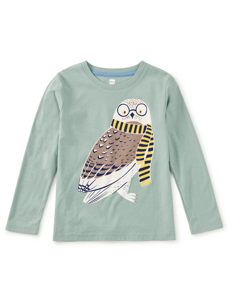 Oxford Owl Graphic Tee in Sea - View 1