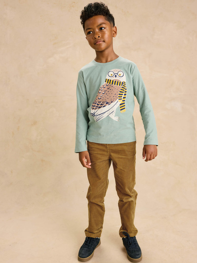 Oxford Owl Graphic Tee in Sea - View 2