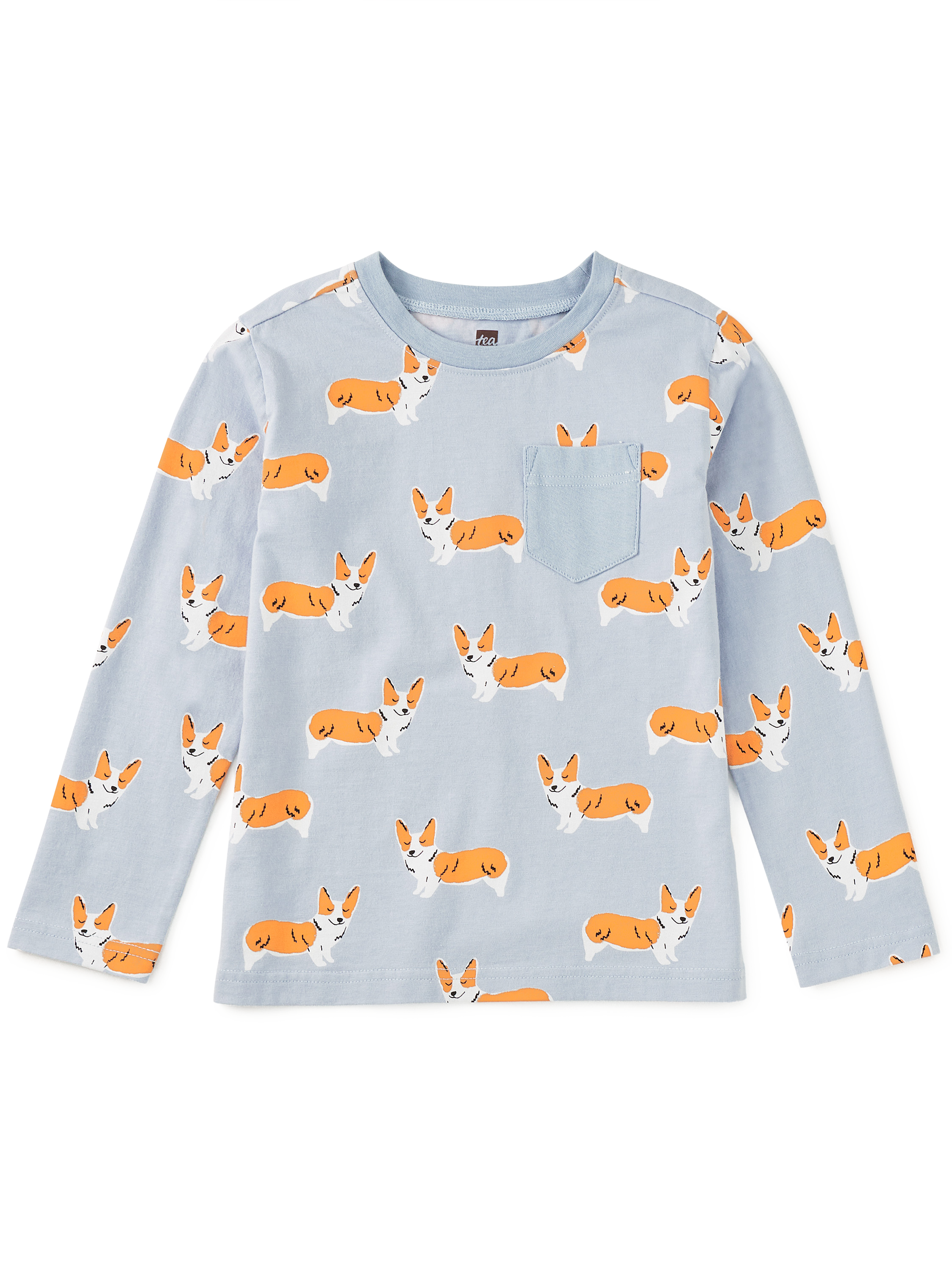 Long Sleeve Printed Pocket Tee