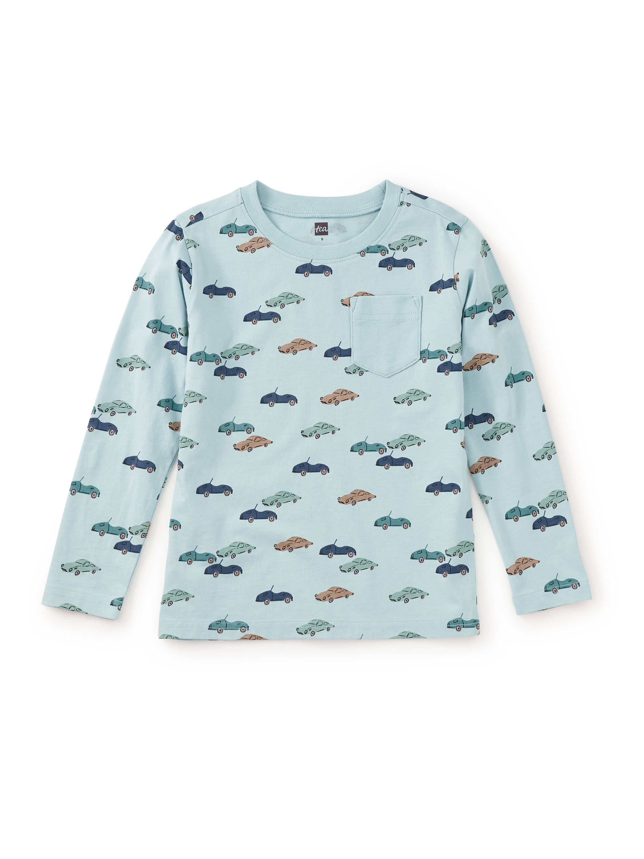 Long Sleeve Printed Pocket Tee