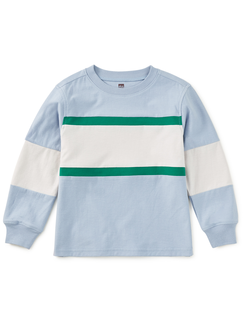 Colorblock Rugby Top in Cloud - View 1