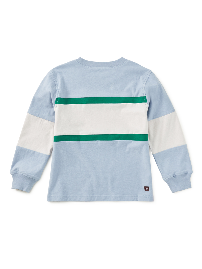 Colorblock Rugby Top in Cloud - View 2