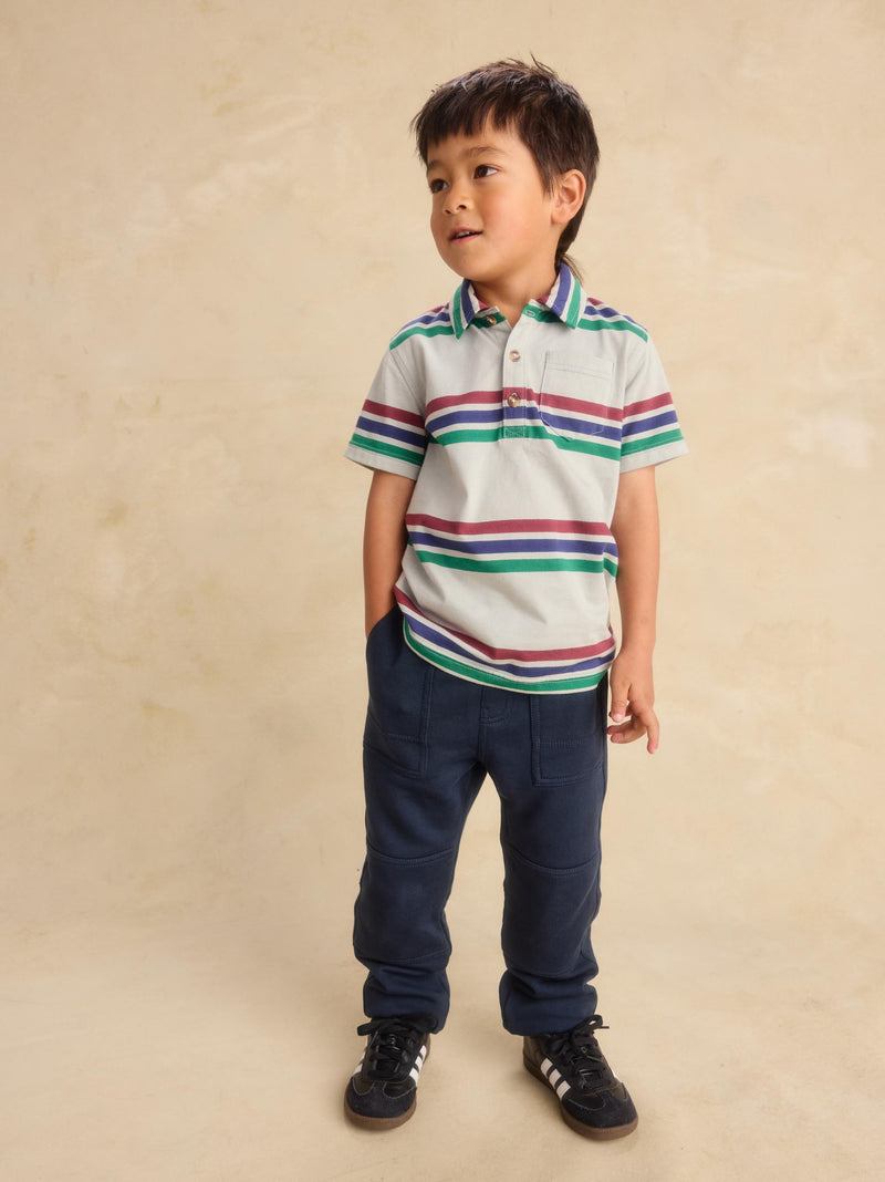 Striped Polo in Mica - View 2