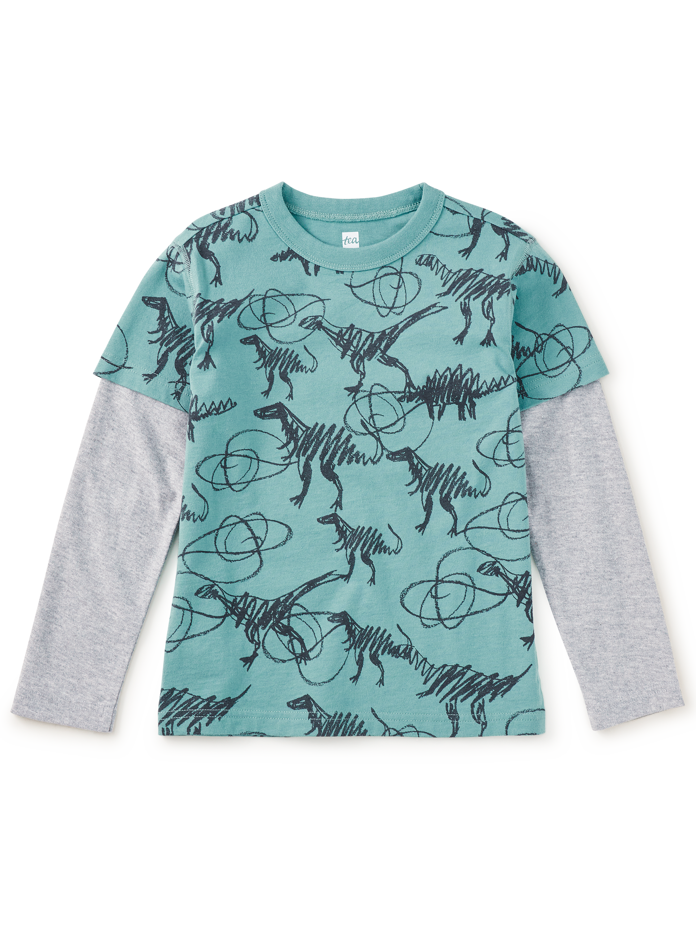 Printed Layered Sleeve Tee