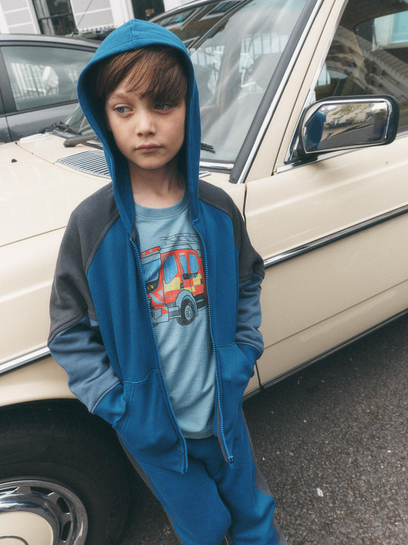 Colorblock Hoodie in Royal - View 2