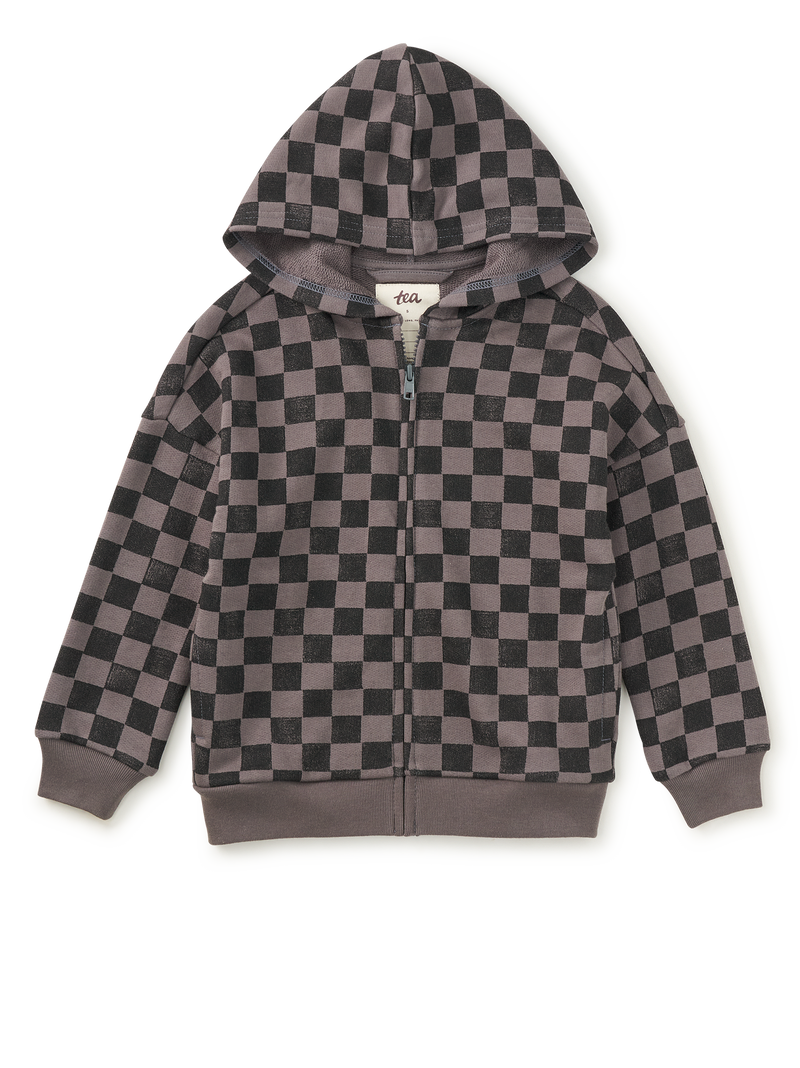 Easy Fit Hoodie in Checkerboard - View 1