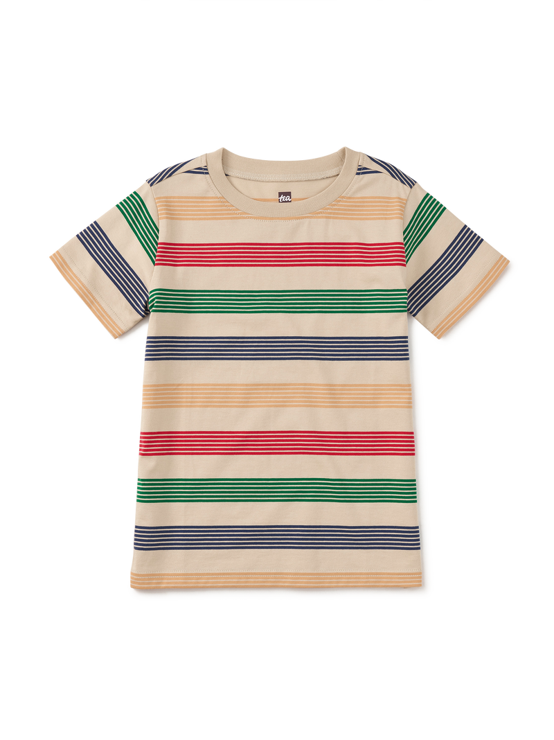 Striped Tee in Sandy Beach - View 1