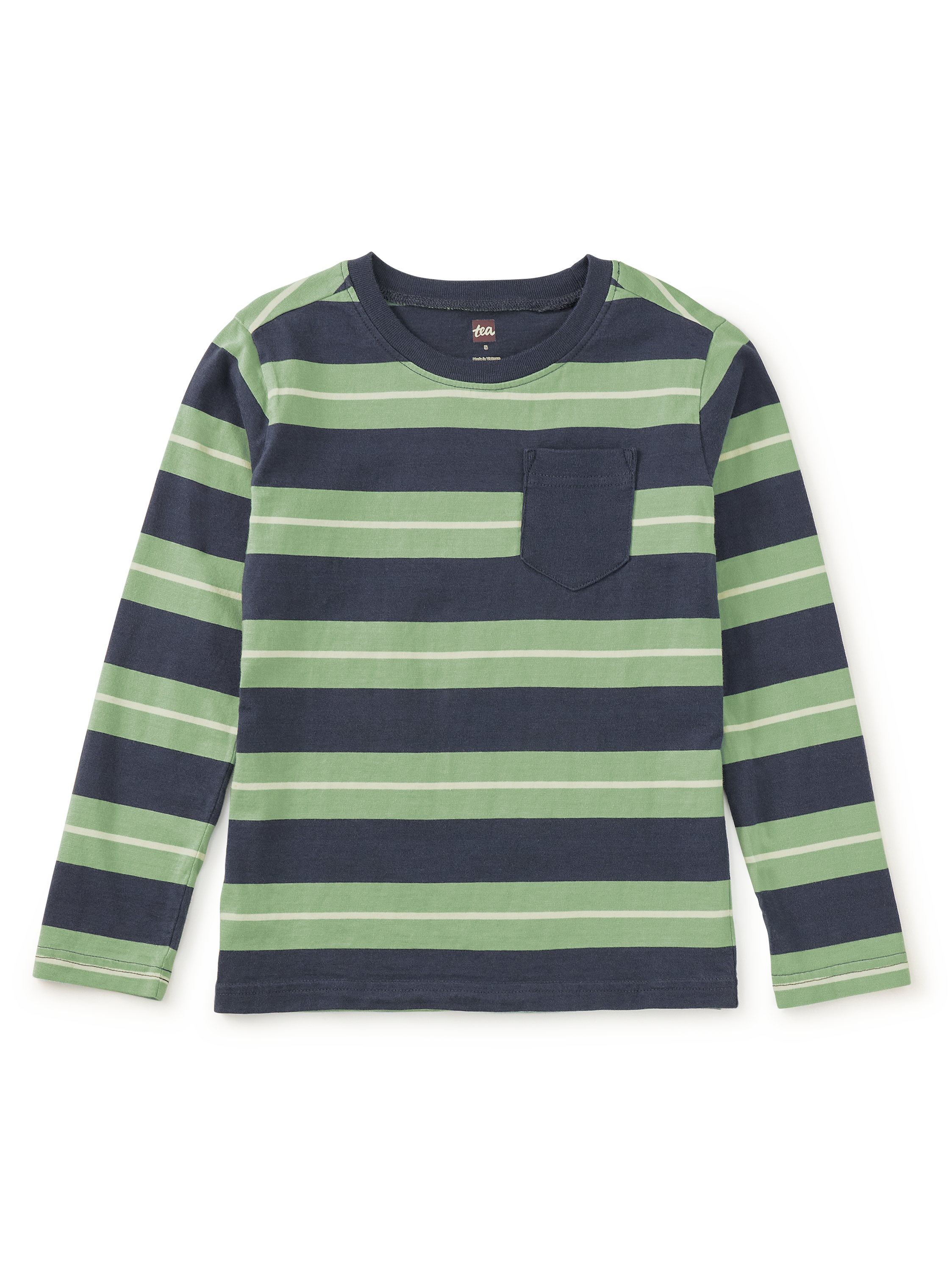 Long Sleeve Striped Pocket Tee