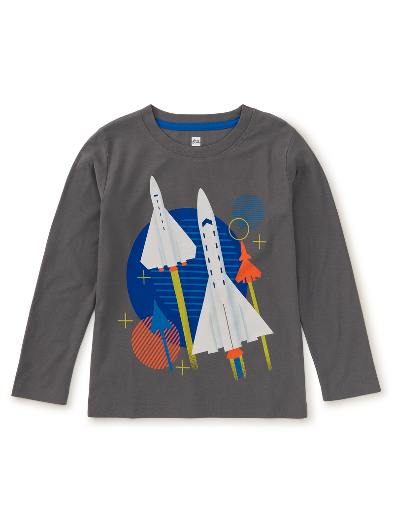 Space Ace Graphic Tee in Thunder - View 1