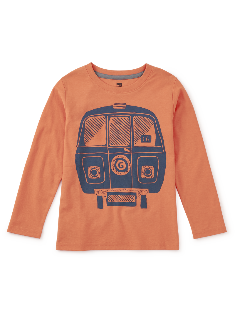 Glasgow Subway Graphic Tee in Tangerine - View 1