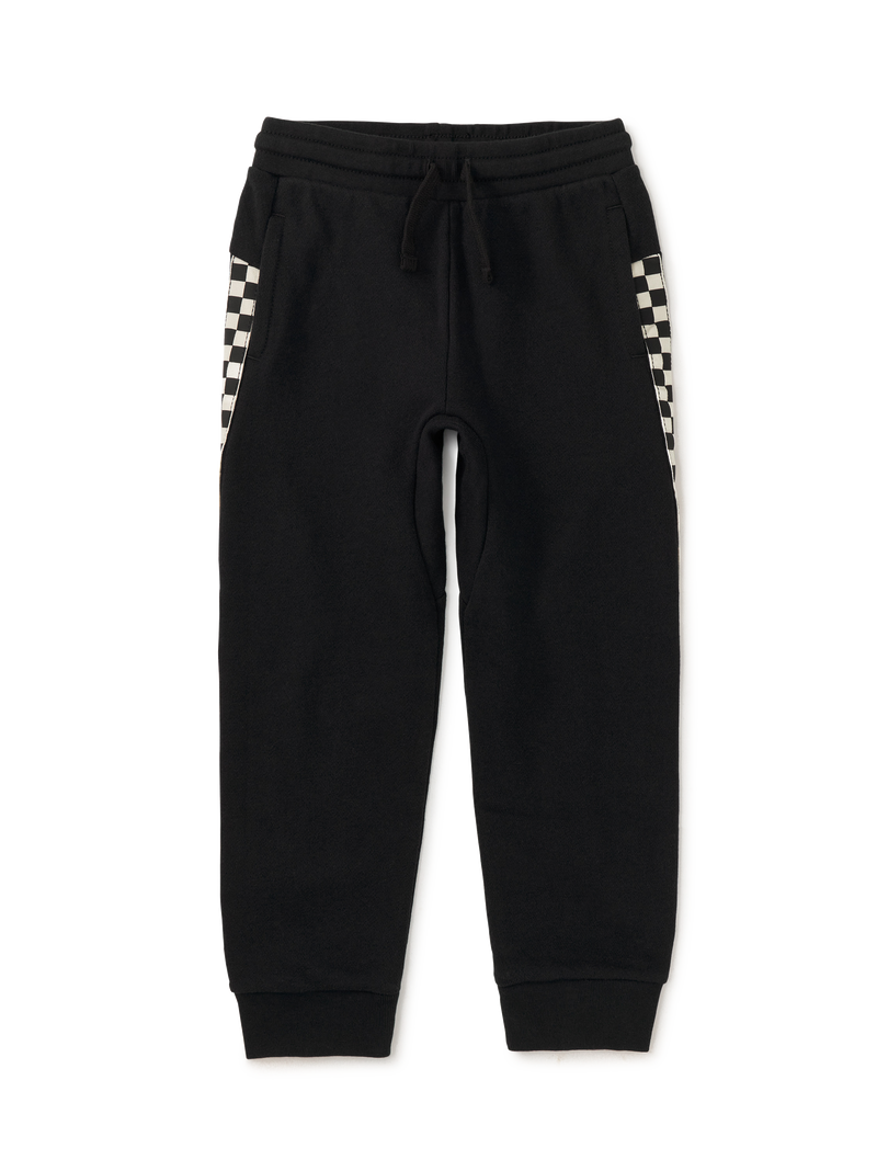 Stripe-Out Joggers in Jet Black - View 1