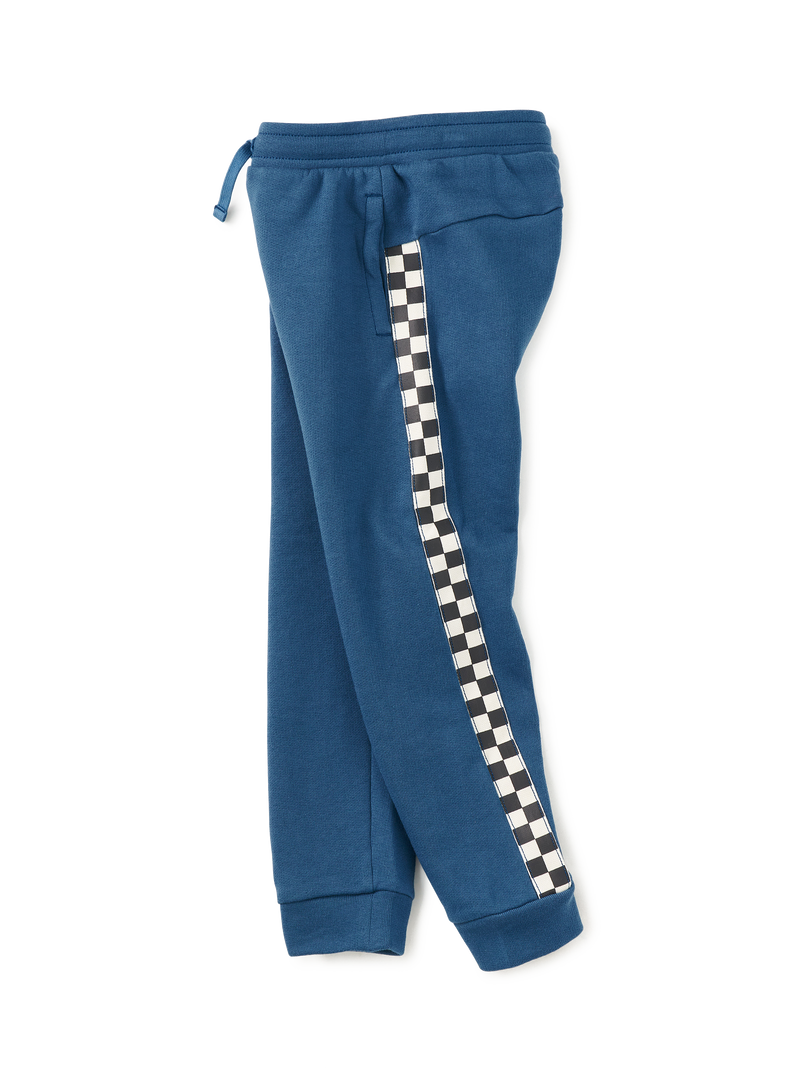 Stripe-Out Joggers in Cadet Blue - View 1