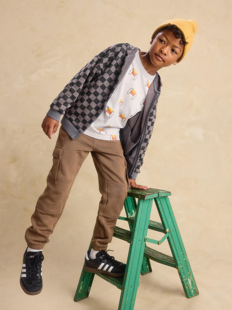 Cargo Pocket Joggers in Mushroom - View 2
