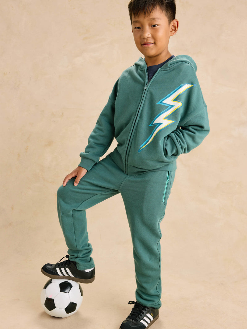 Feeling Zippy Joggers in Silver Pine - View 2