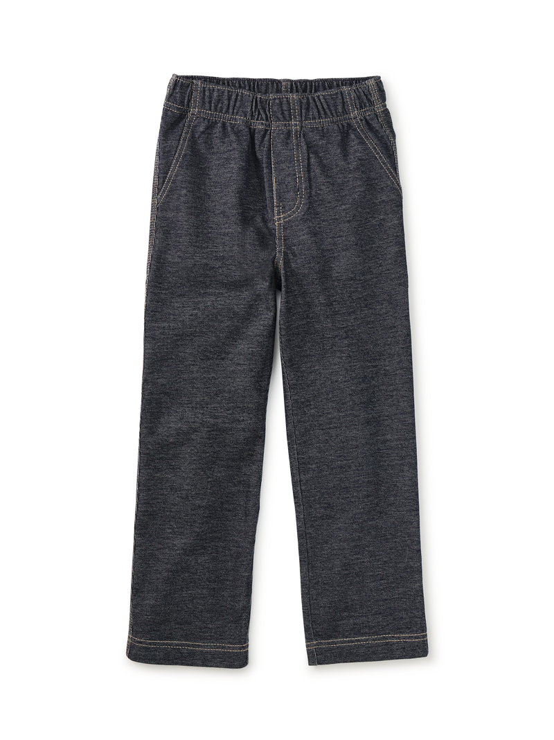 Denim-Like Carpenter Pants in Indigo - View 1