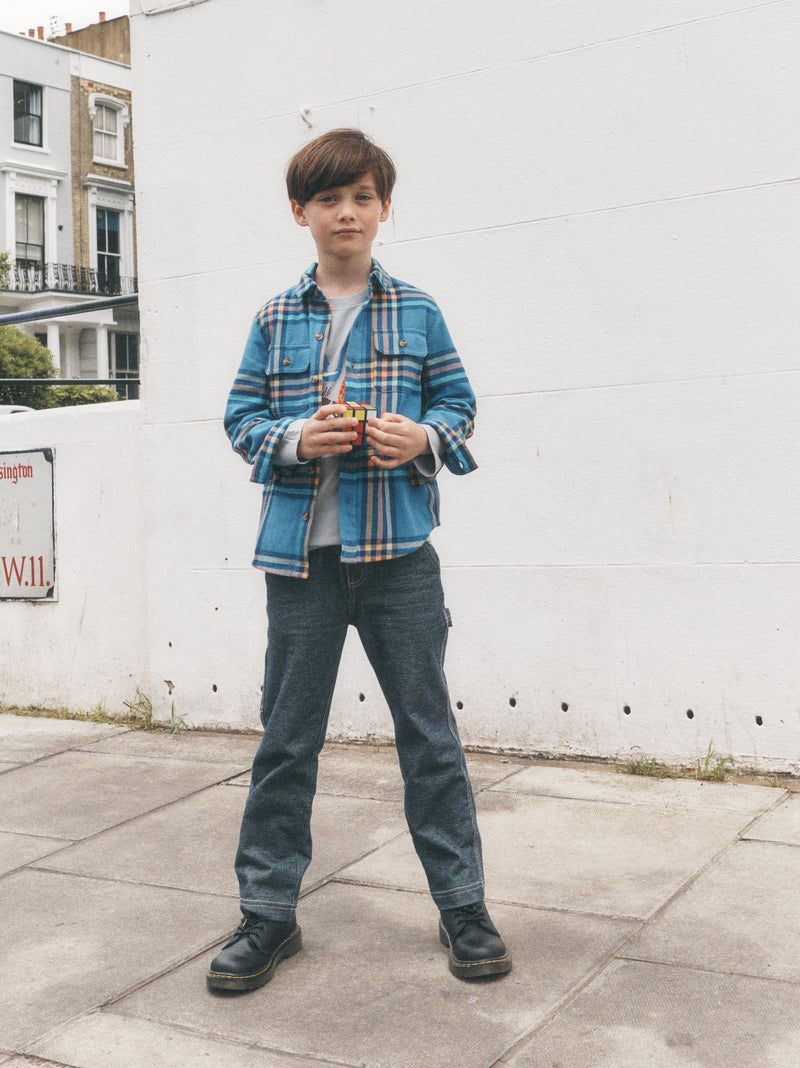 Denim-Like Carpenter Pants in Indigo - View 2