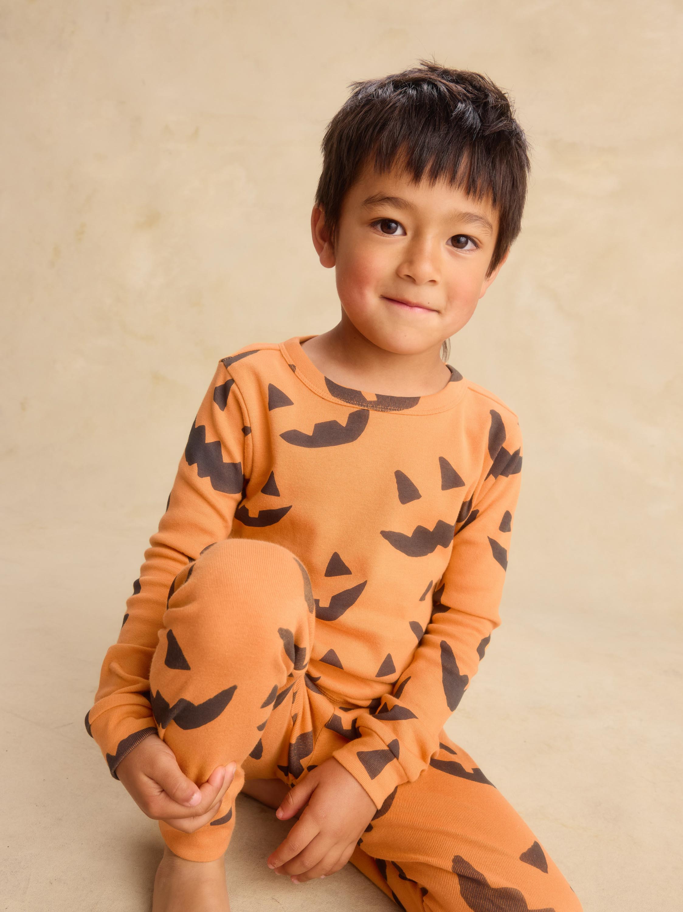Boy Cheeky Pumpkins Goodnight Pajama Set | Tea Collection