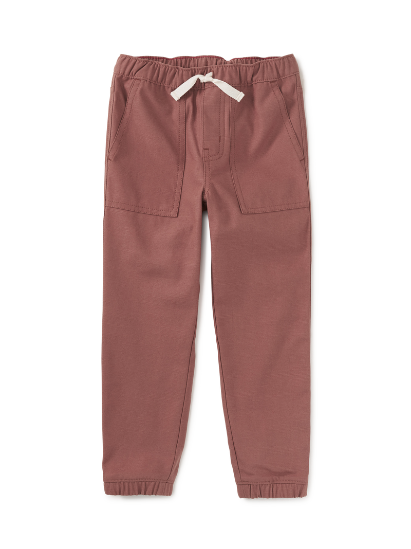 Game On Reverse Twill Joggers in Russet - View 1