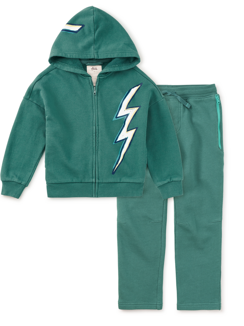 Lightning Bolt Hoodie &amp; Joggers 2-Piece Set in 2 - View 1