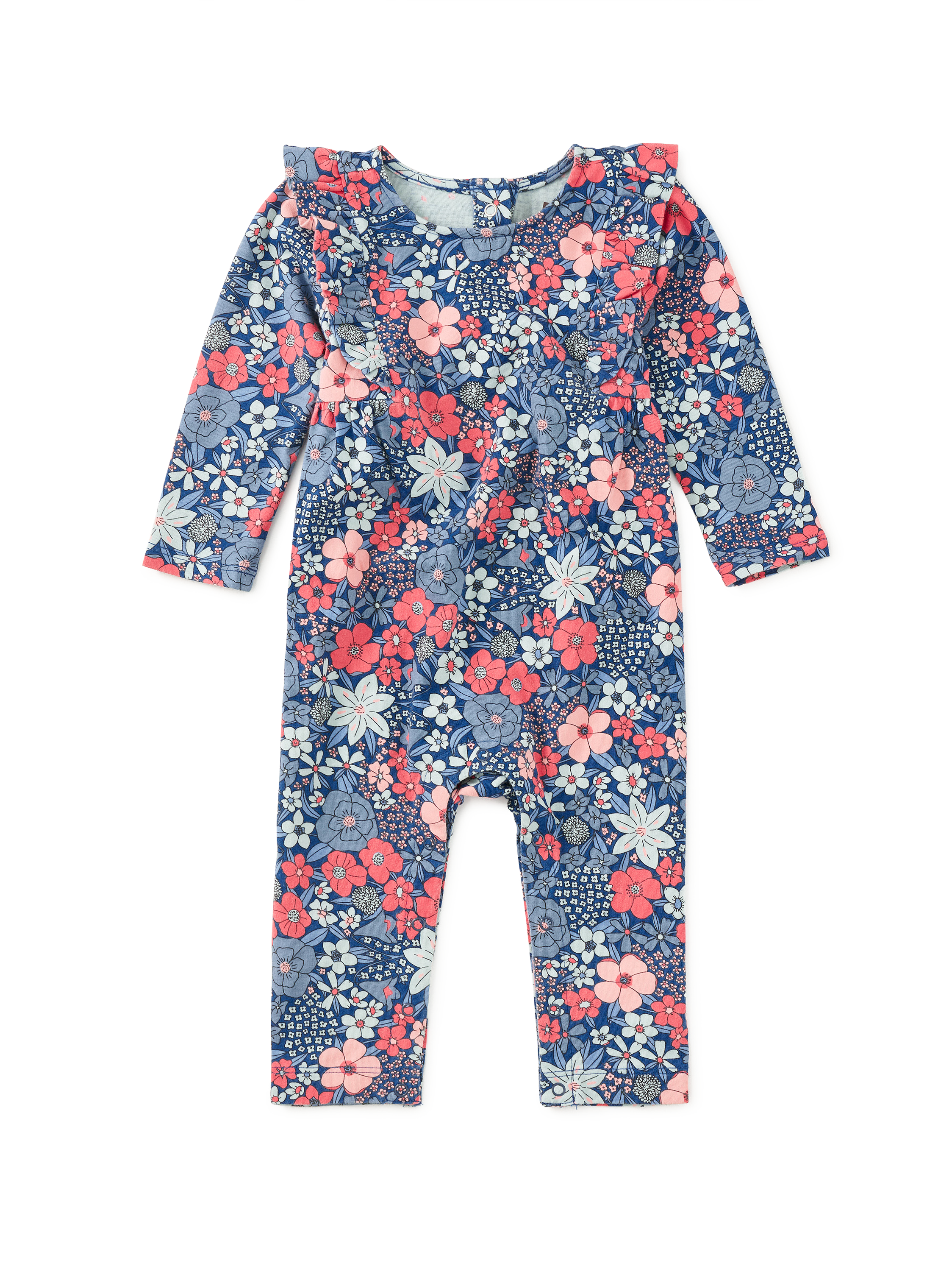 Ruffle Shoulder Baby Romper