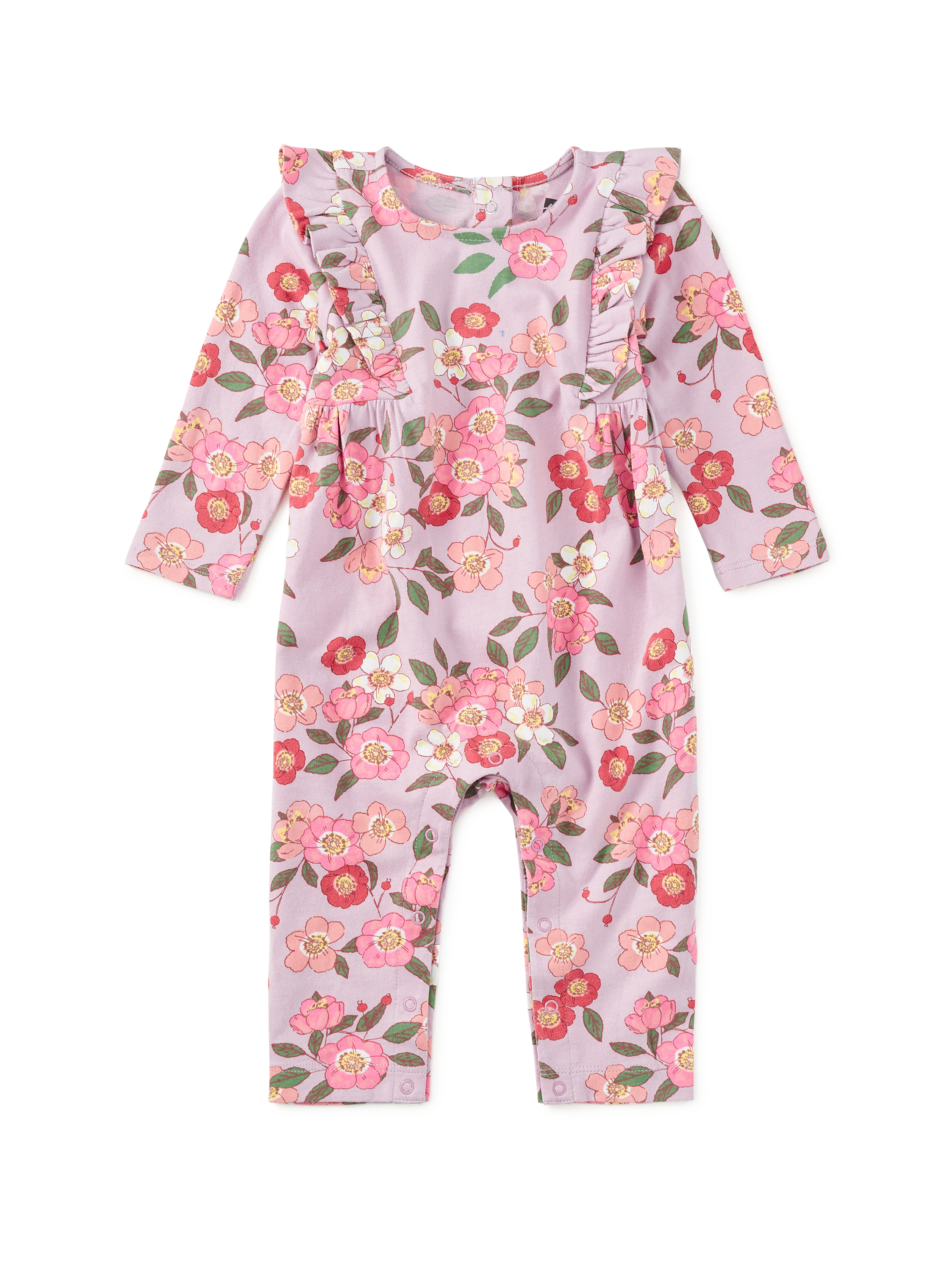 Ruffle Shoulder Baby Romper