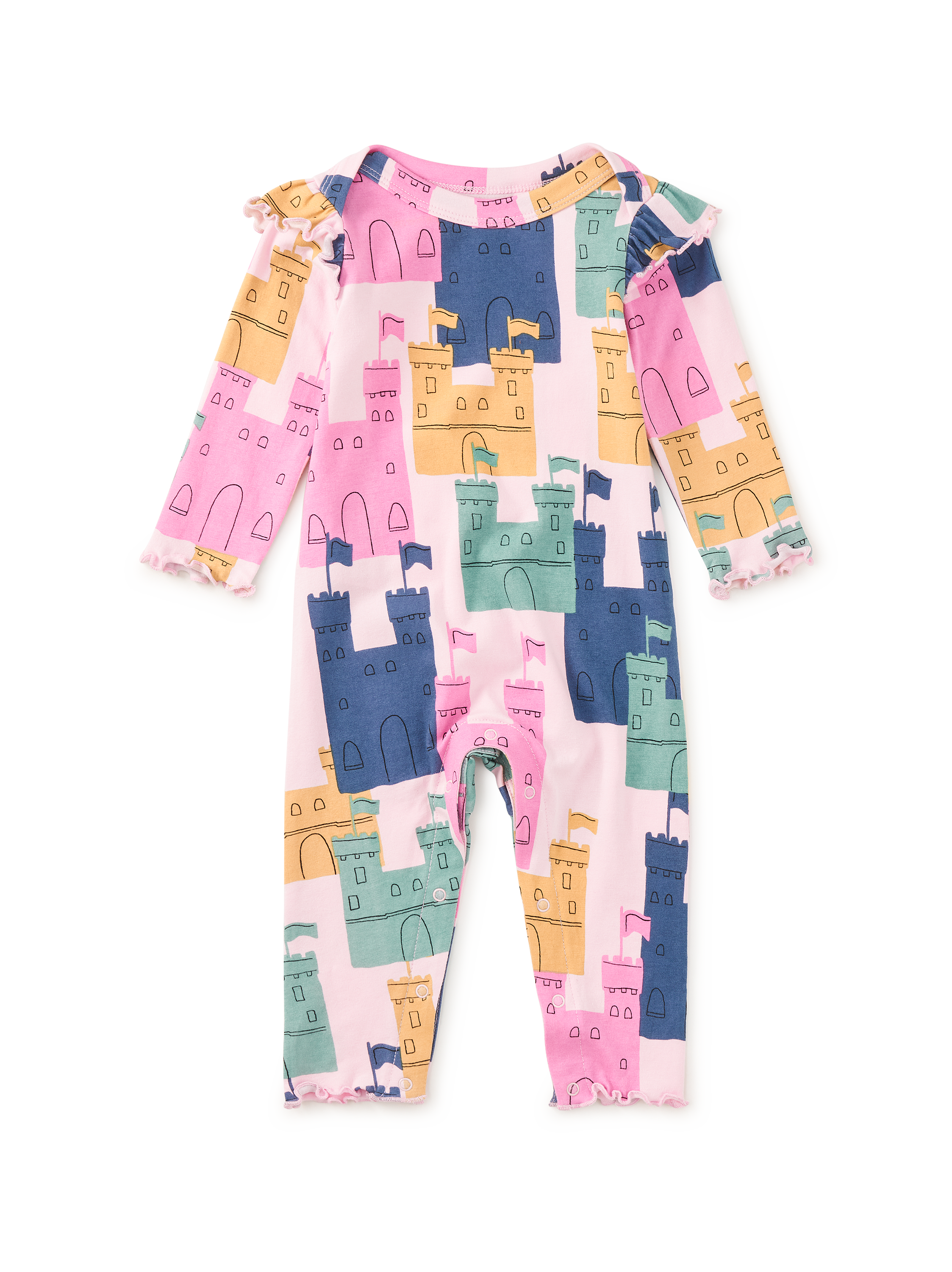 Ruffle Shoulder Baby Romper